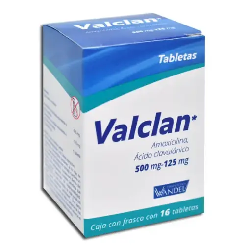 [7503001008684] VALCLAN 500/125MG Tabletas - c/16
