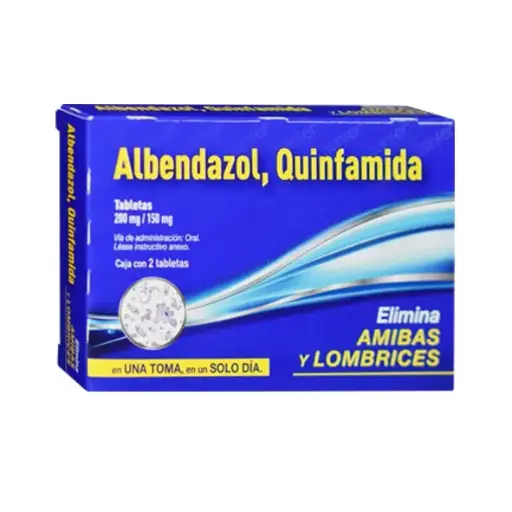 [7501070635329] ALBENDAZOL , QUINFAMIDA SANFER Tabletas - c/2