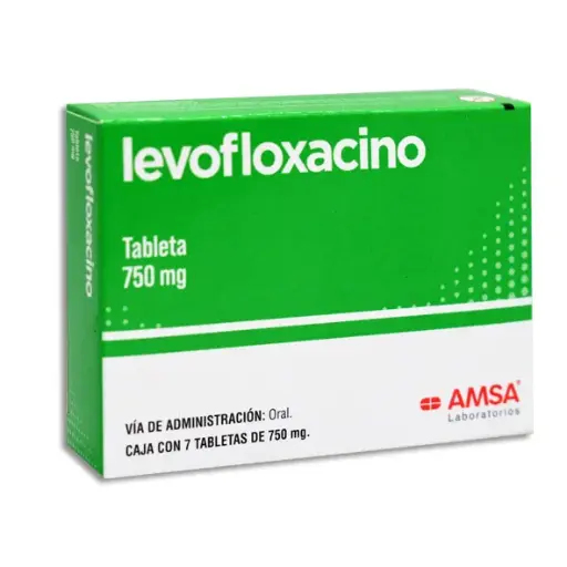 [7501349021433] LEVOFLOXACINO 750 MG AMSA Tabletas - c/7