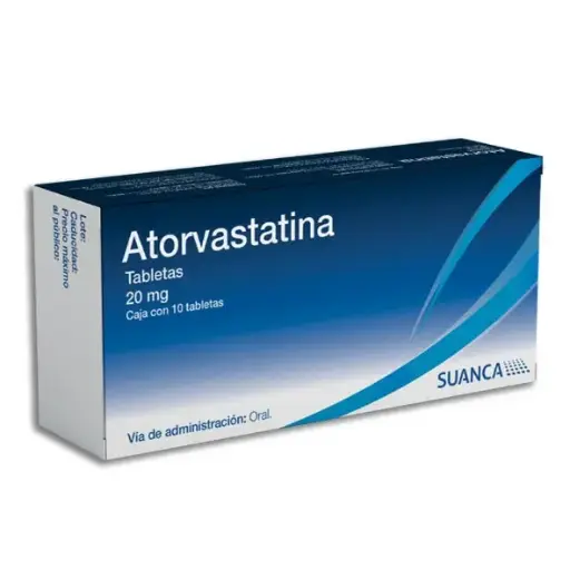 [7503028771615] ATORVASTATINA 20MG SUANCA Tabletas - c/10