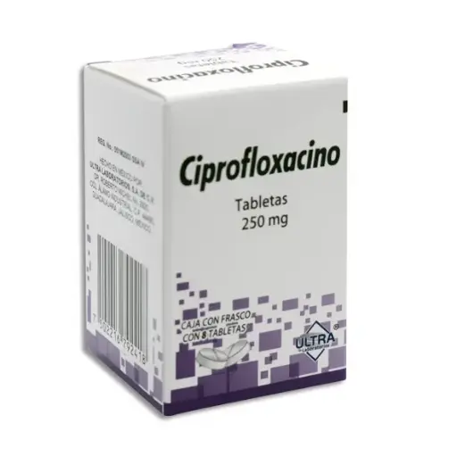 [7502216792418] CIPROFLOXACINO 250MG ULTRA  Tabletas - c/8