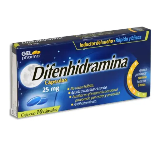 [7502227424995]  DIFENHIDRAMINA GELPHARMA Capsulas c/10