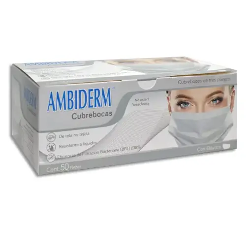 [7502224242455] CUBREBOCA AMBIDERM BLANCO Caja - c/50