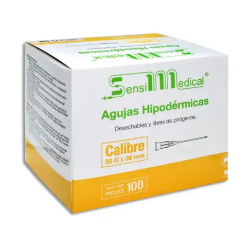 [7506022304100] AGUJA HIP SENSIMEDICAL 20X38 Caja - c/100