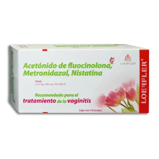 [7502211788935] ACETONIDO DE FLUOCINOLONA , METRONIDAZOL , NISTATINA Ovulos - c/10