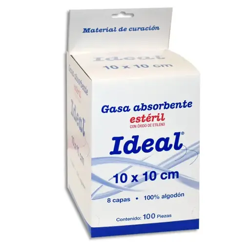 [729513103953] GASA ESTERILIZADA 10X10CM IDEAL Caja - c/100