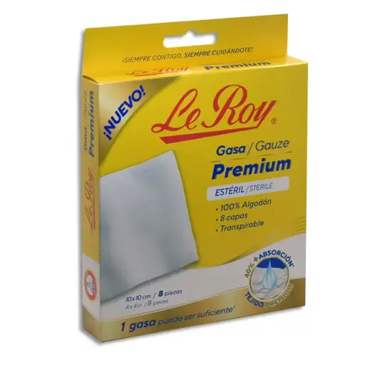 [729514000862] GASA ESTERILIZADA 10X10CM PREMIUM Caja - c/8