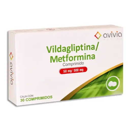 [7503049078175] VILDAGLIPTINA/METFORMINA 50/500MG AVIVIA Comprimidos - c/30 